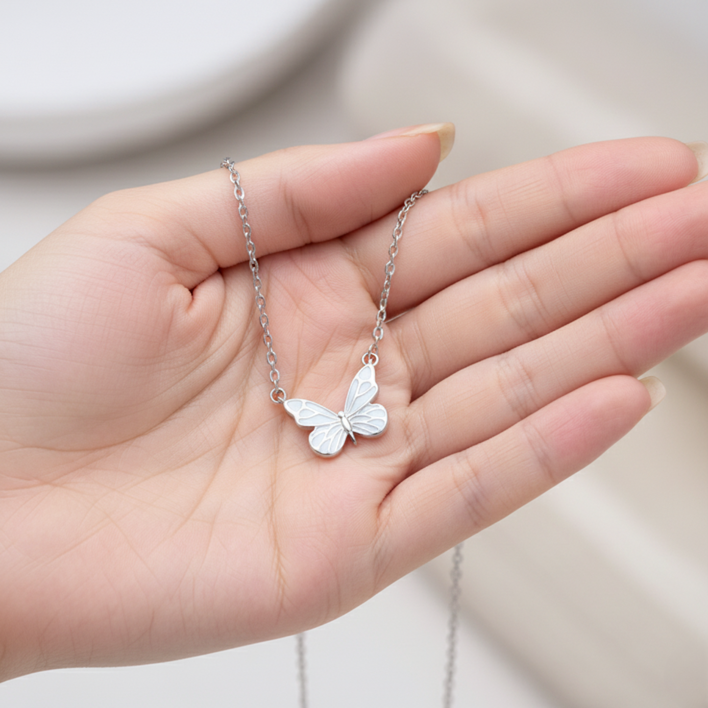 Necklace "Luminous Butterfly"