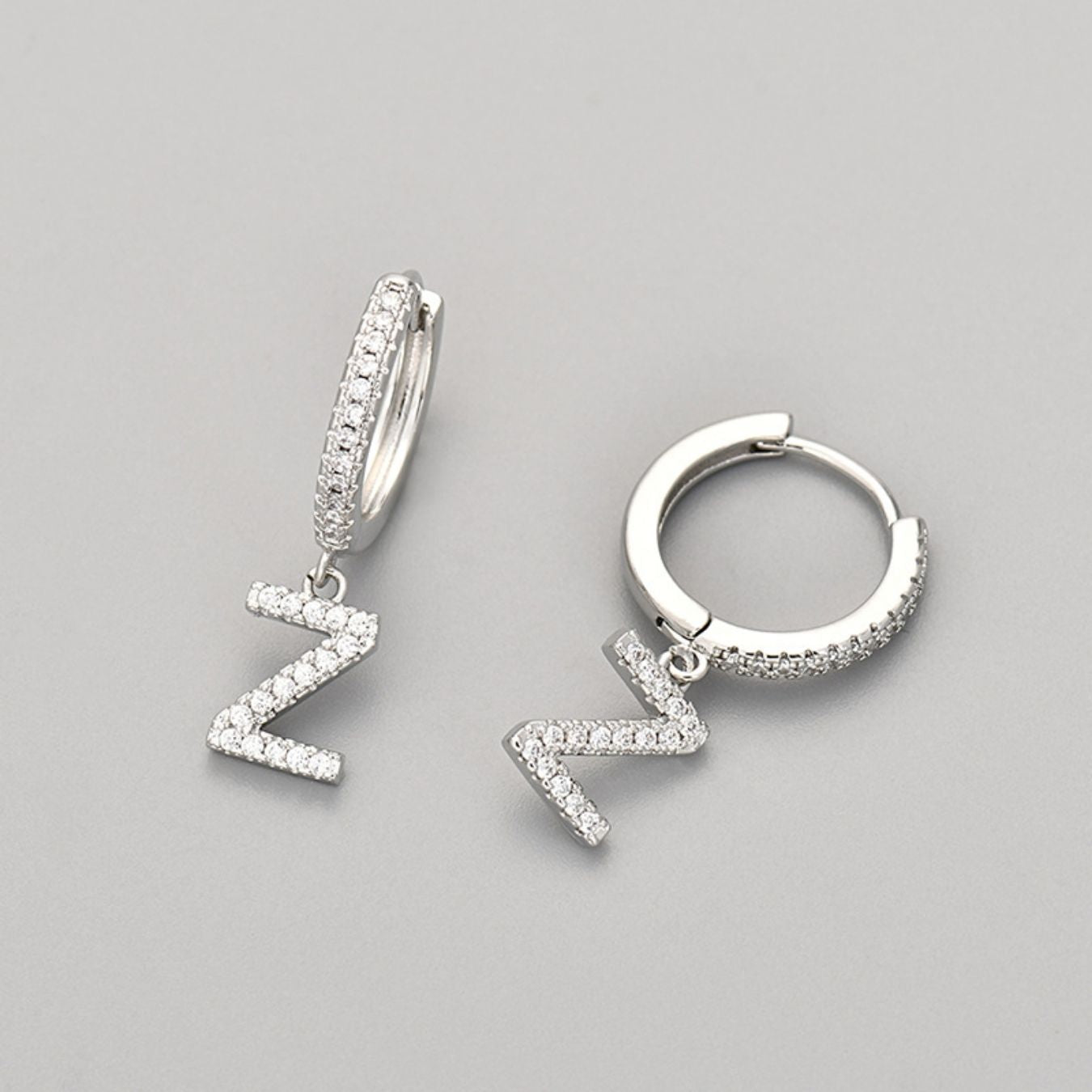 Initial Earrings "Crystal"