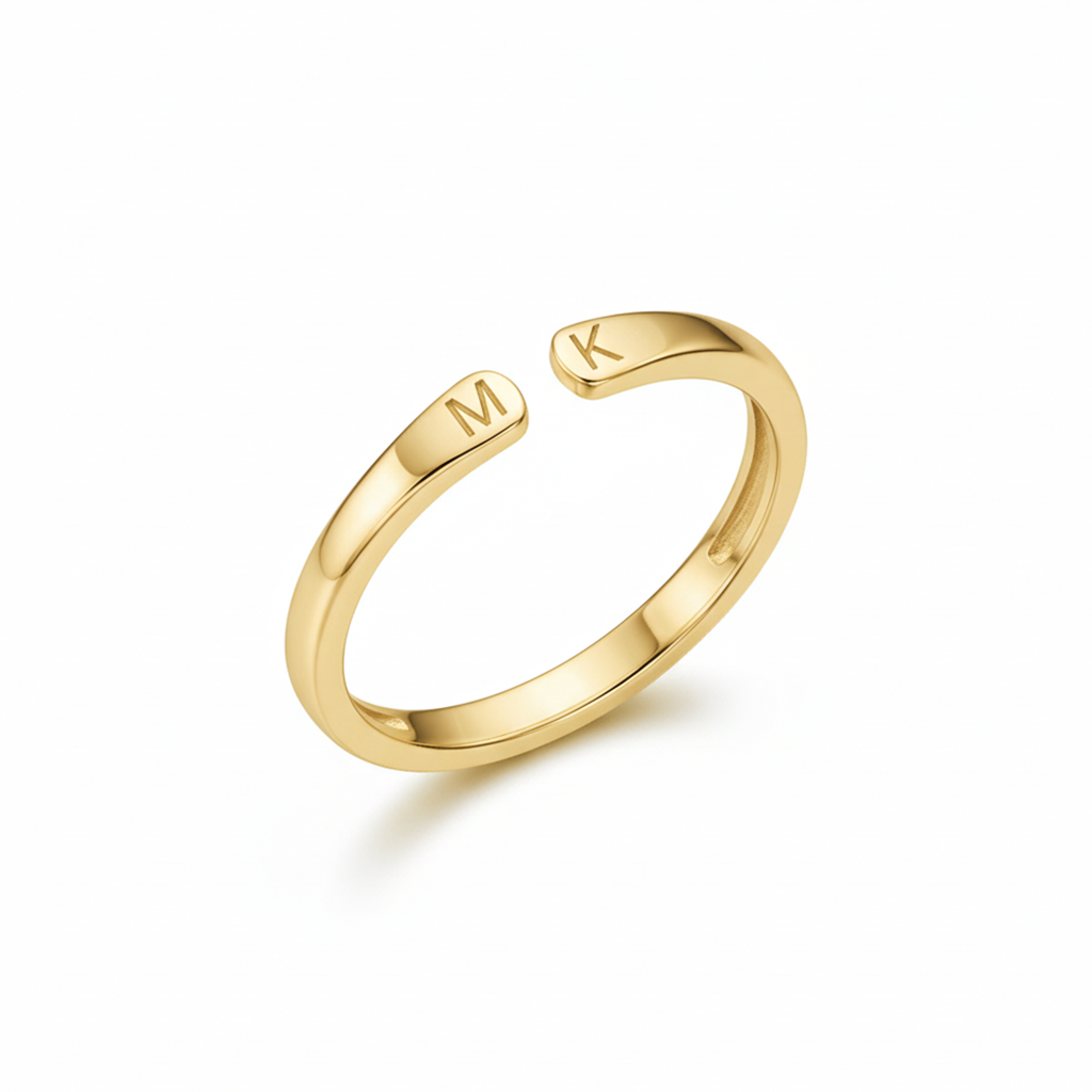 Adjustable Initial Ring "Whisper"