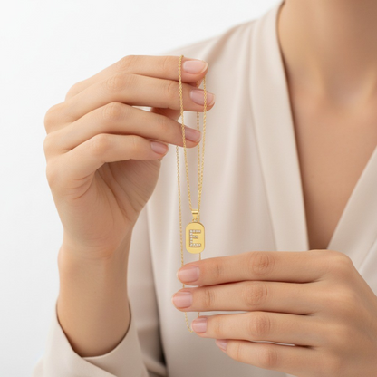 Initial Necklace "Glow Sparkle"