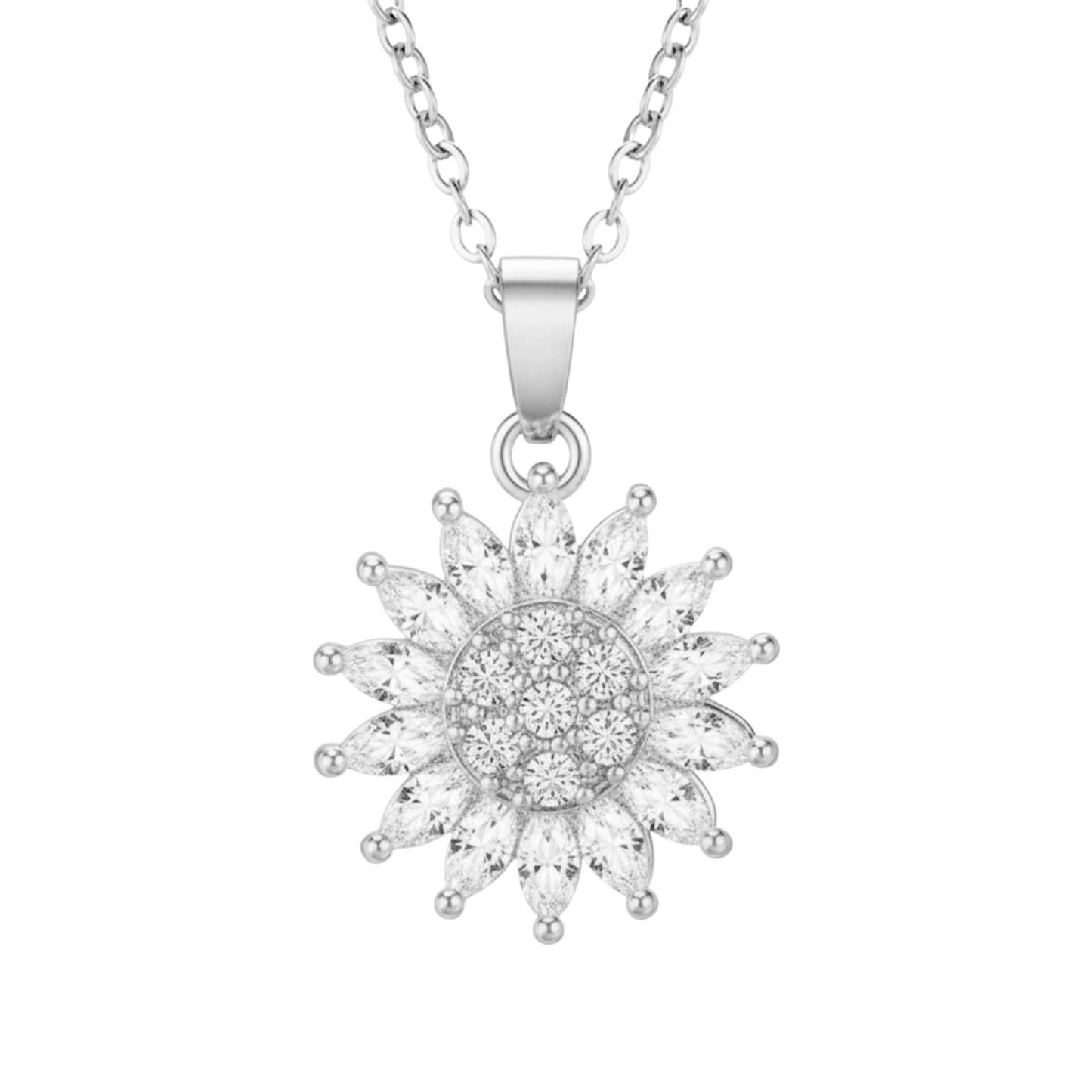 Rotating Necklace "Sunflower"