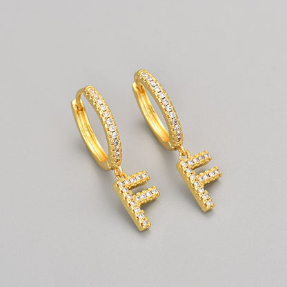 Initial Earrings "Crystal"