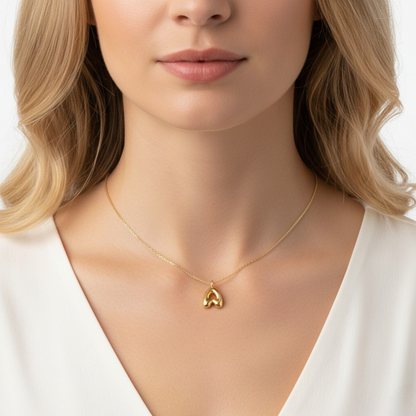 Initial Necklace "Luxe Bubble"