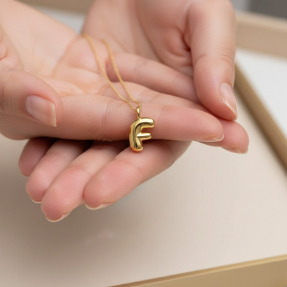 Initial Necklace "Luxe Bubble"