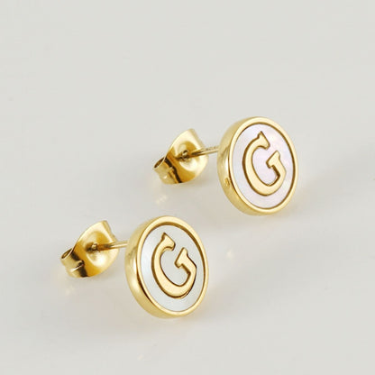 Initial Earrings "Vintage"