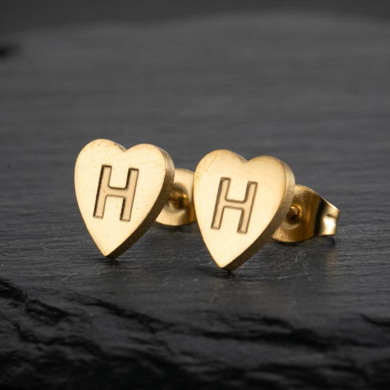 Initial Earrings "Chic Heart"