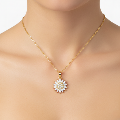 Rotating Necklace "Sunflower"