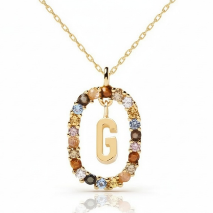 Initial Necklace "Rainbow"