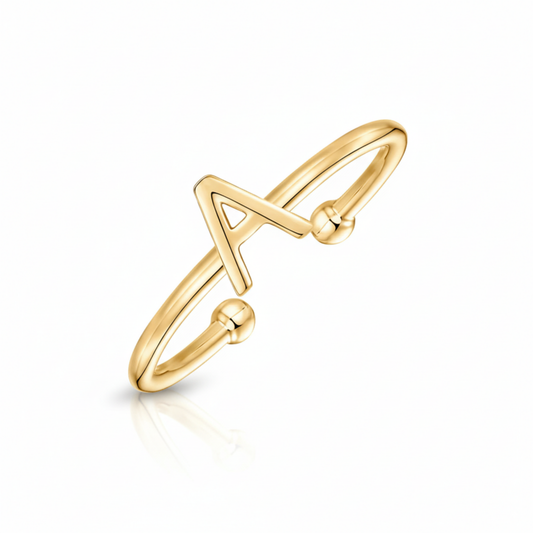 Adjustable Initial Ring "Chic"