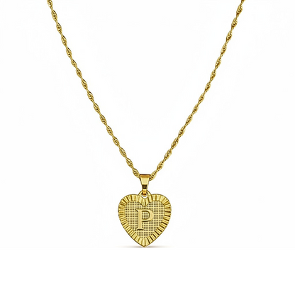 Initial Necklace "Gold Love"