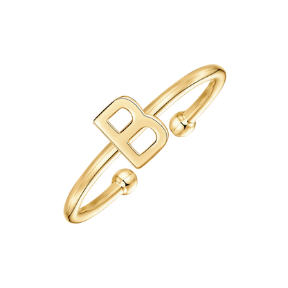 Adjustable Initial Ring "Chic"