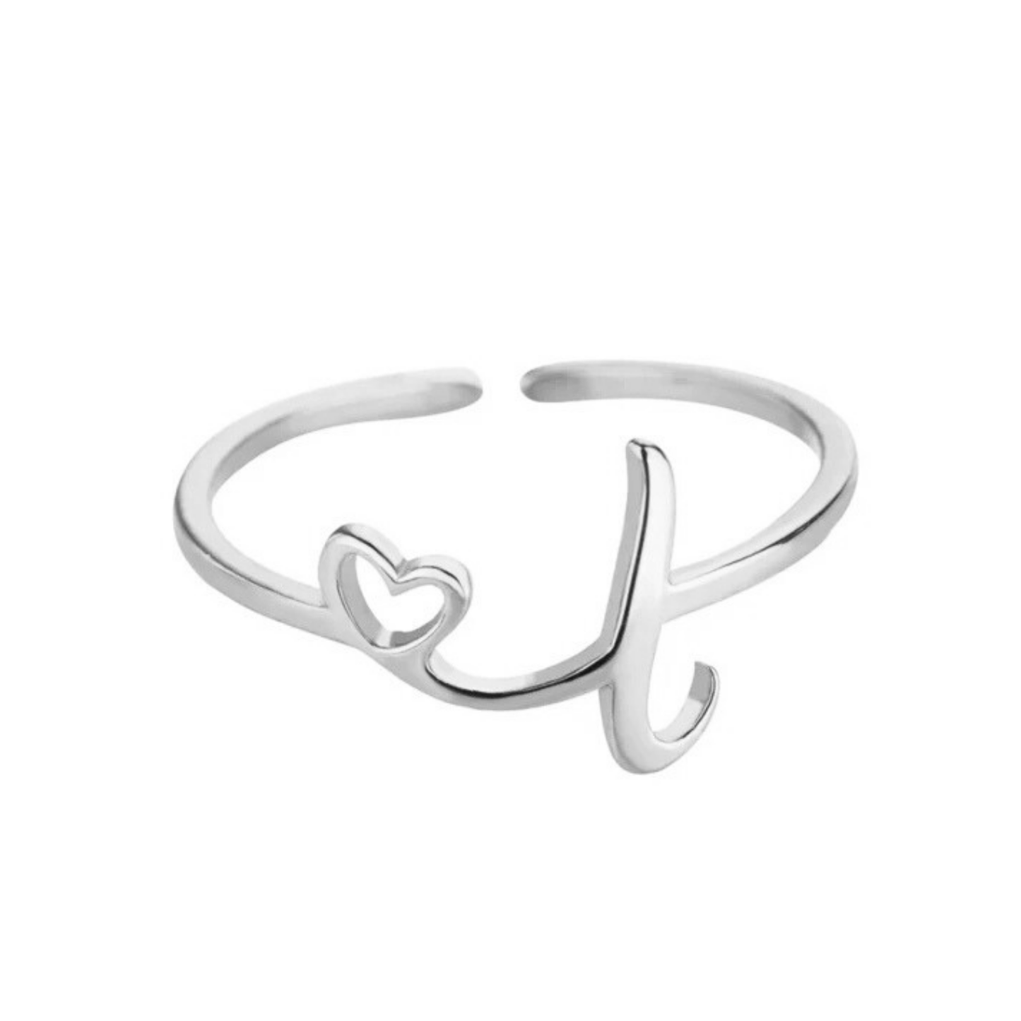 Adjustable Initial Ring "Pretty"