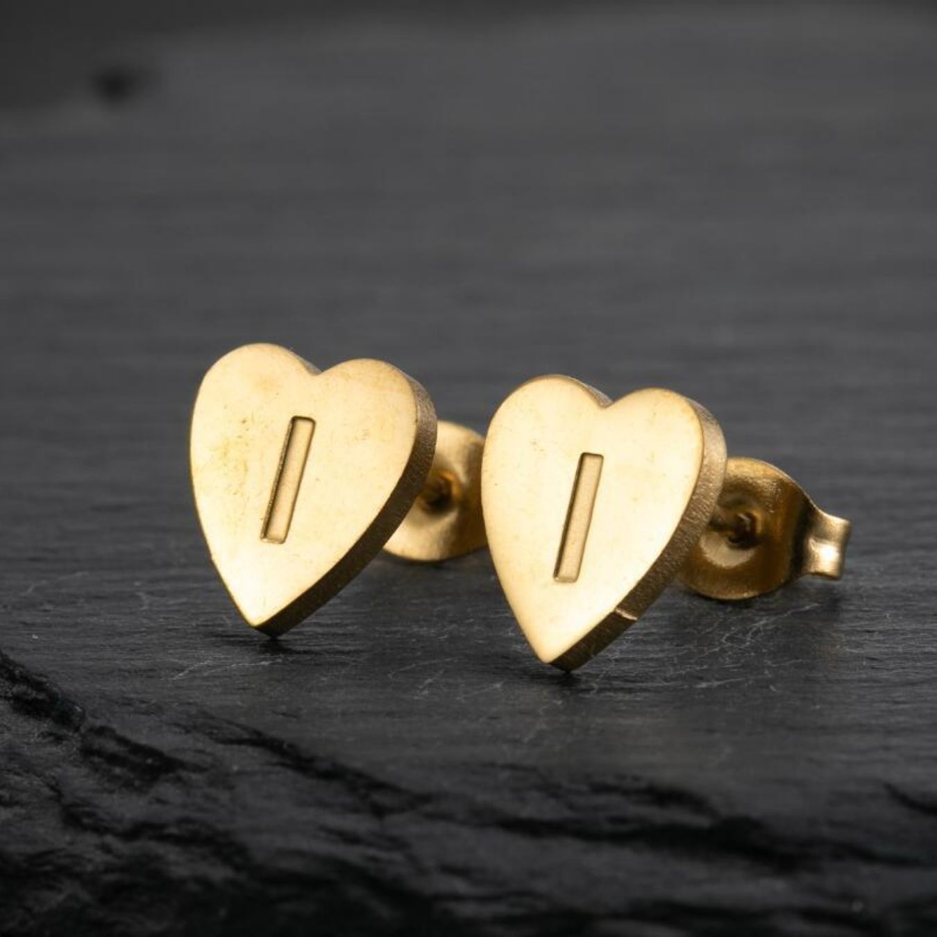 Initial Earrings "Chic Heart"