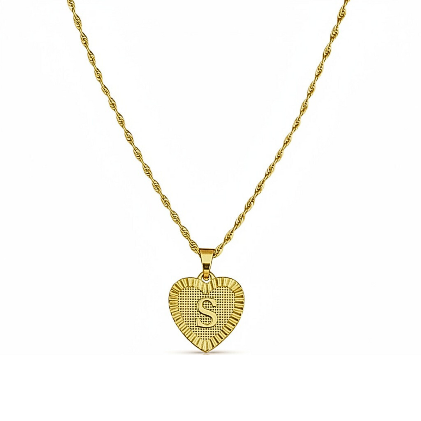 Initial Necklace "Gold Love"