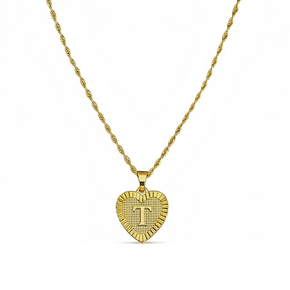 Initial Necklace "Gold Love"