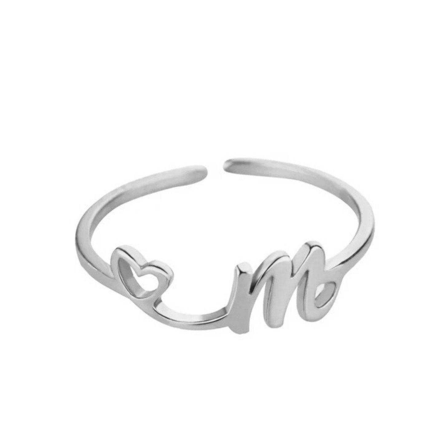 Adjustable Initial Ring "Pretty"