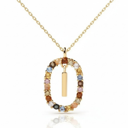 Initial Necklace "Rainbow"