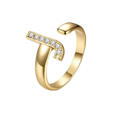 Adjustable Initial Ring "Twinkle"