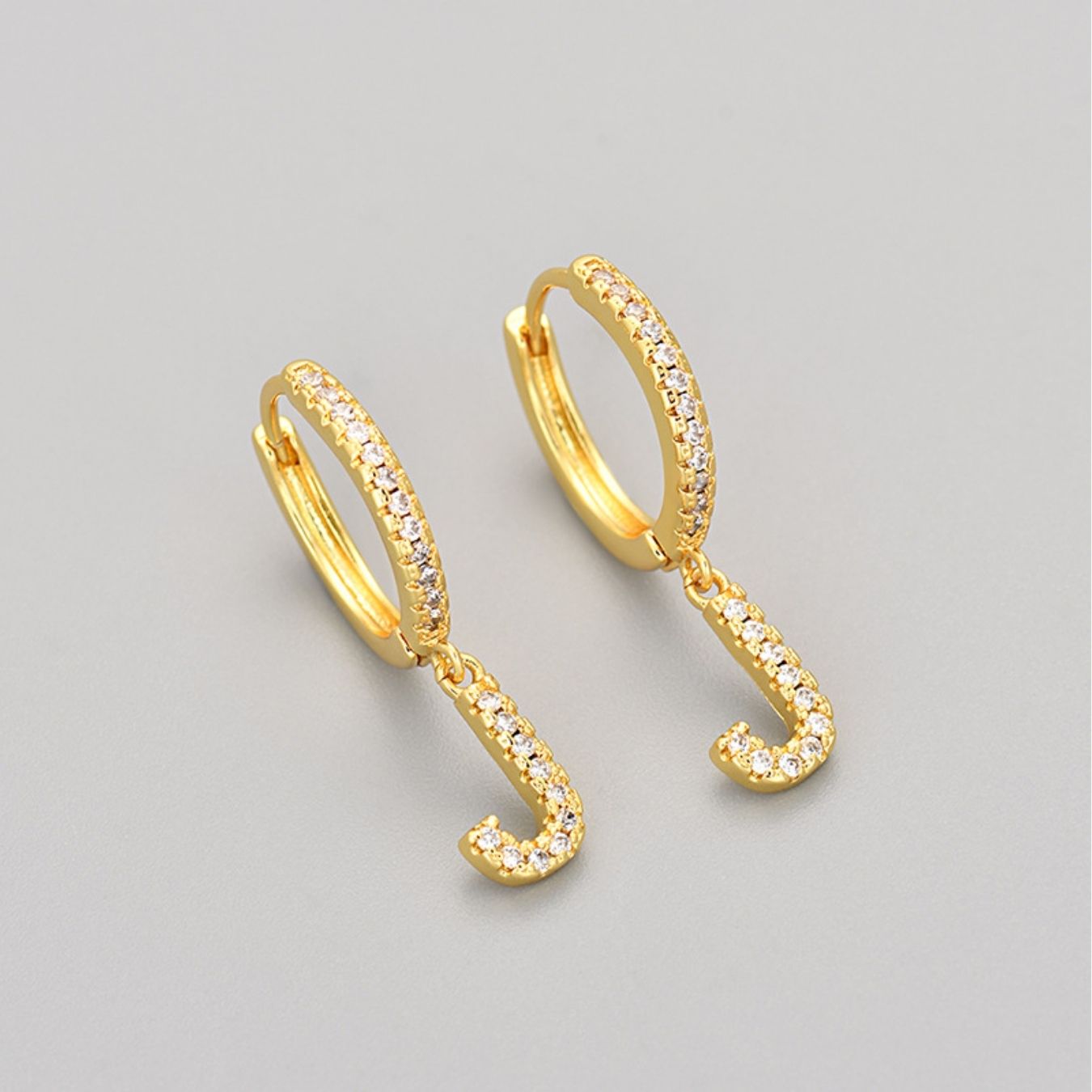 Initial Earrings "Crystal"