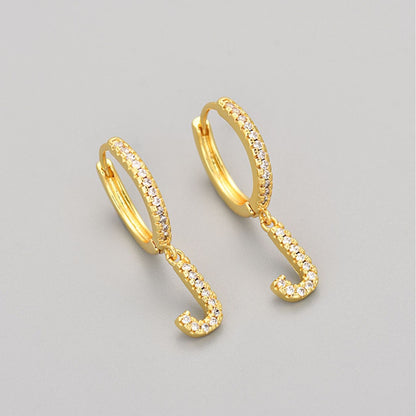 Initial Earrings "Crystal"