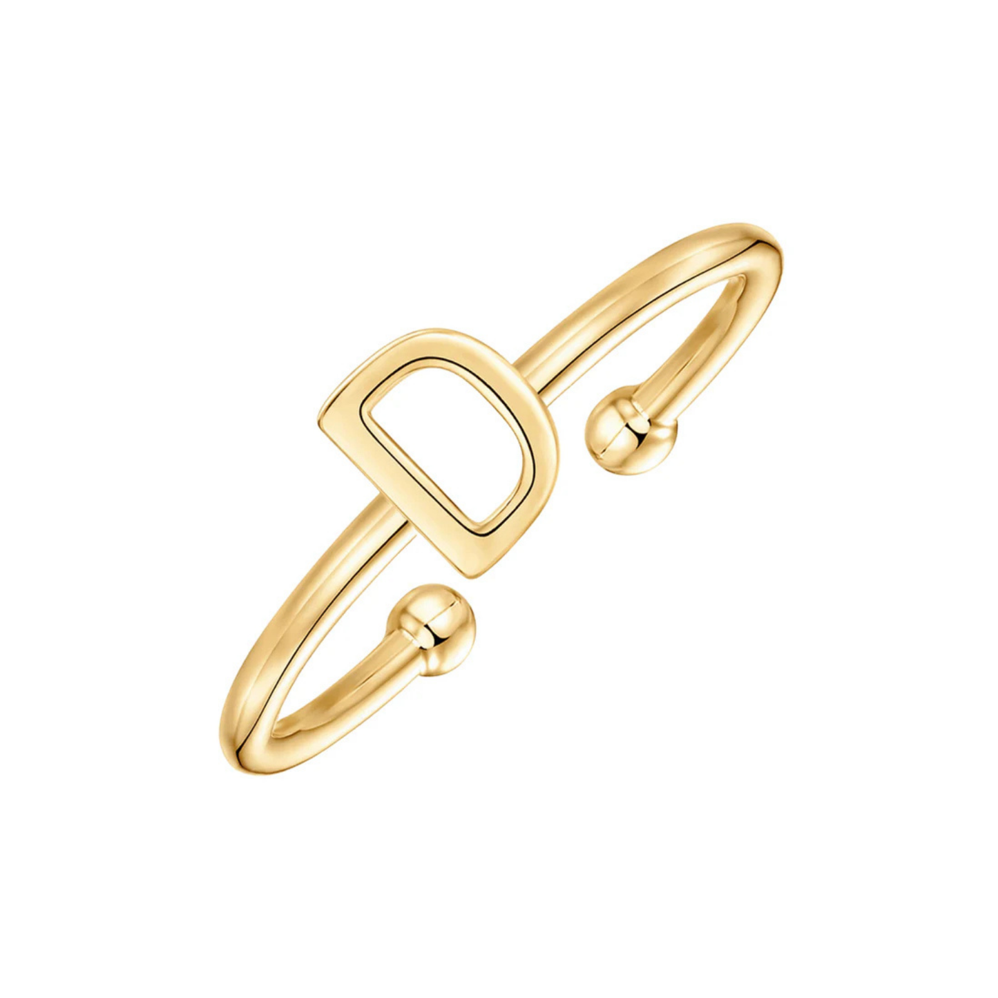 Adjustable Initial Ring "Chic"