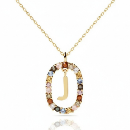 Initial Necklace "Rainbow"