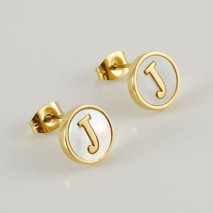 Initial Earrings "Vintage"