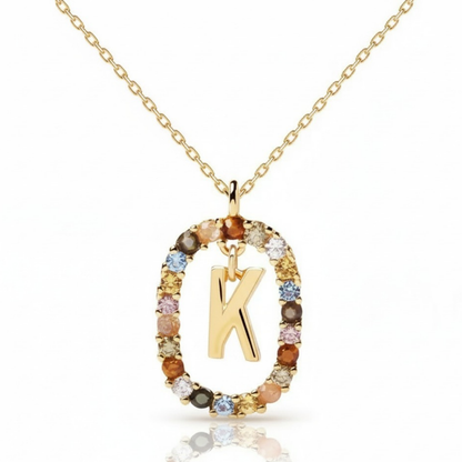 Initial Necklace "Rainbow"