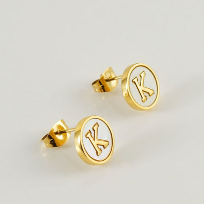 Initial Earrings "Vintage"