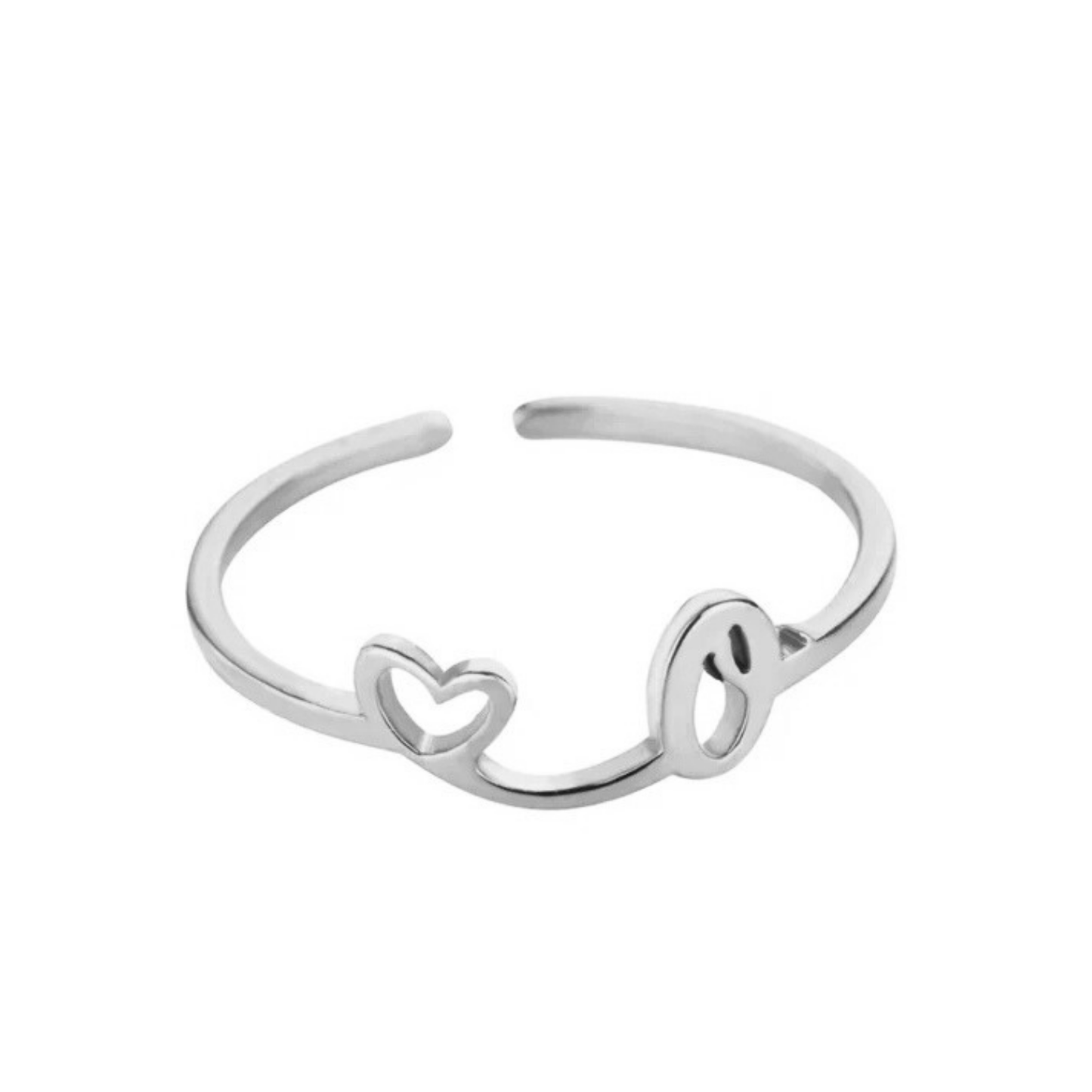 Adjustable Initial Ring "Pretty"