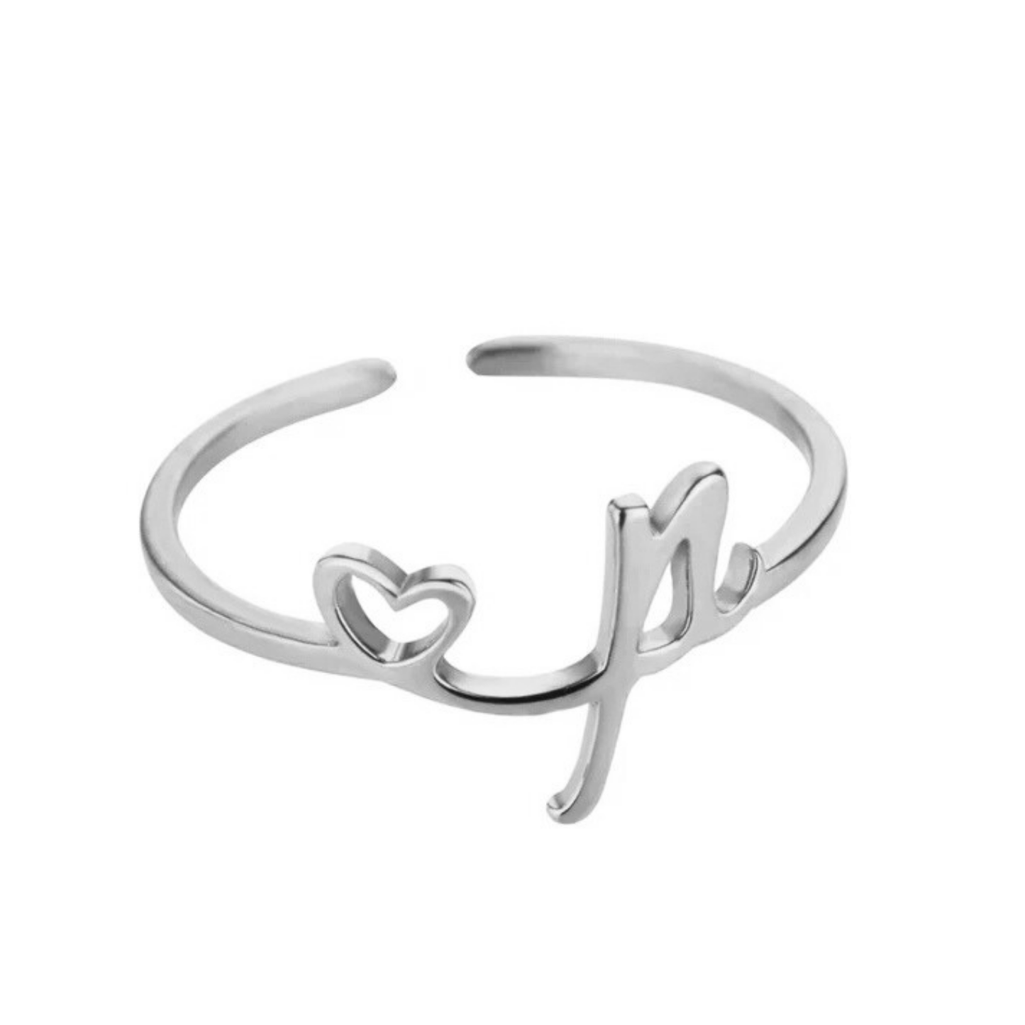 Adjustable Initial Ring "Pretty"