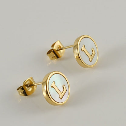Initial Earrings "Vintage"