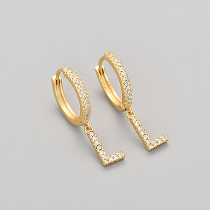 Initial Earrings "Crystal"