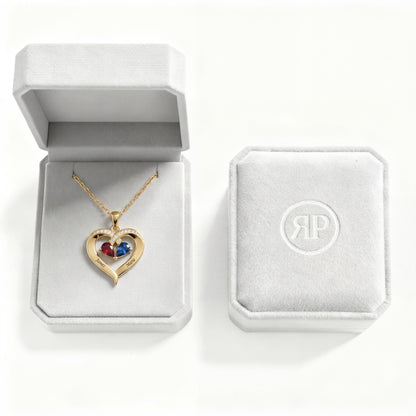 Name Necklace "Entwined Hearts"