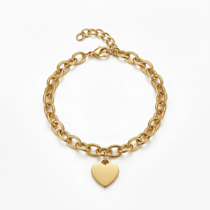 Initial Bracelet "Custom Hearts"