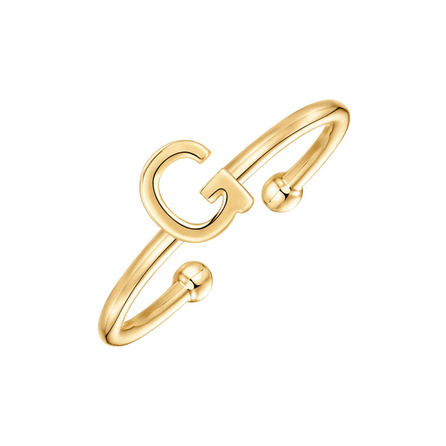 Adjustable Initial Ring "Chic"