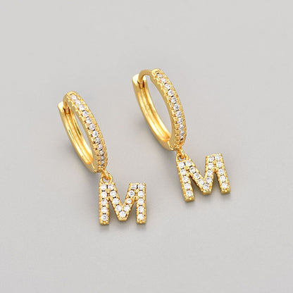 Initial Earrings "Crystal"