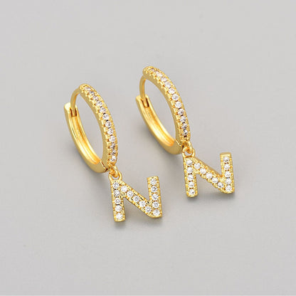 Initial Earrings "Crystal"