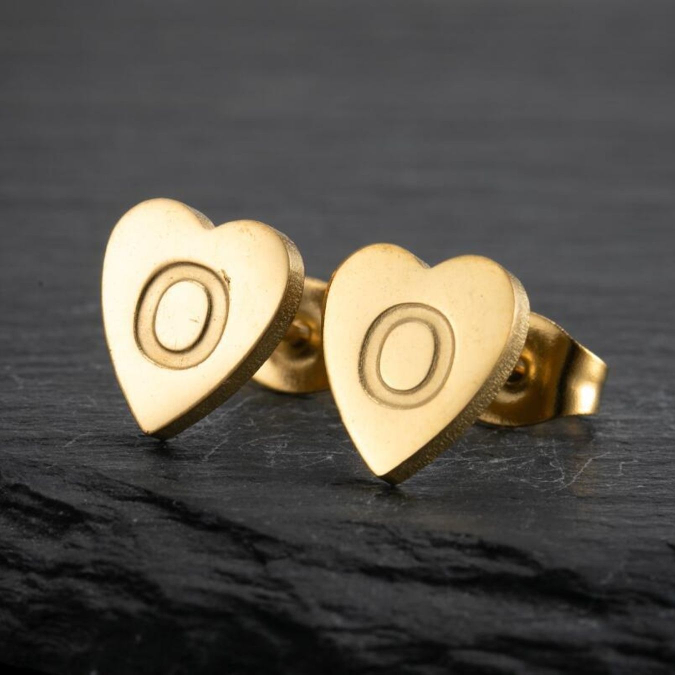 Initial Earrings "Chic Heart"