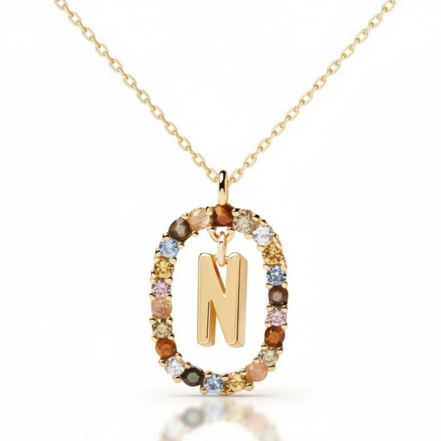 Initial Necklace "Rainbow"