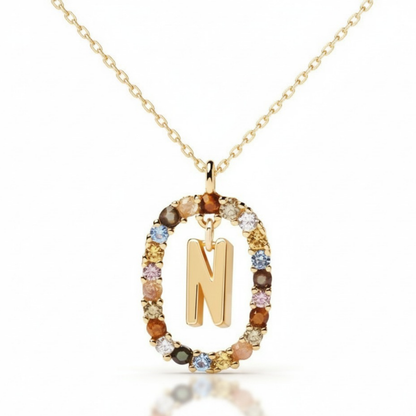 Initial Necklace "Rainbow"