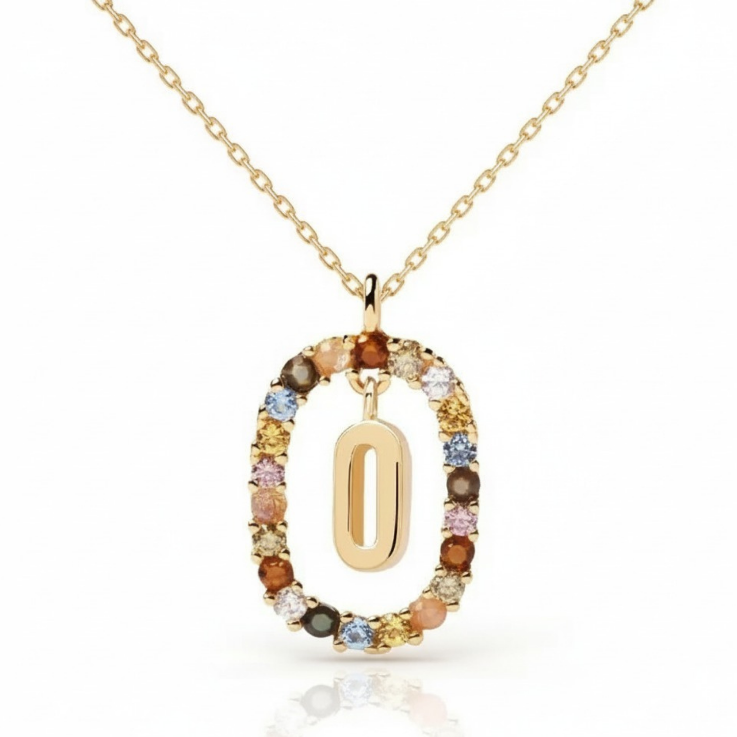 Initial Necklace "Rainbow"