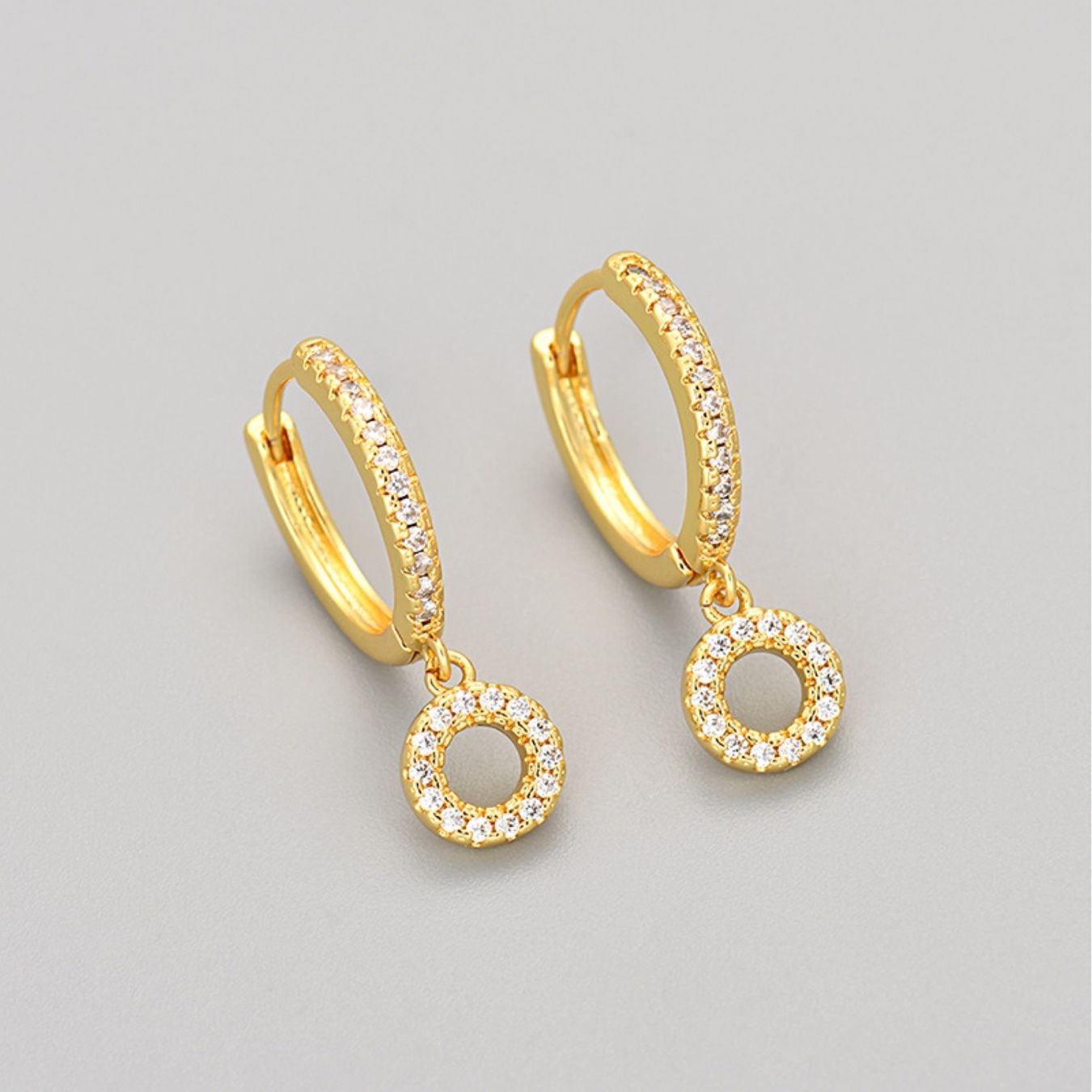 Initial Earrings "Crystal"