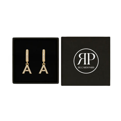 Initial Earrings "Crystal"