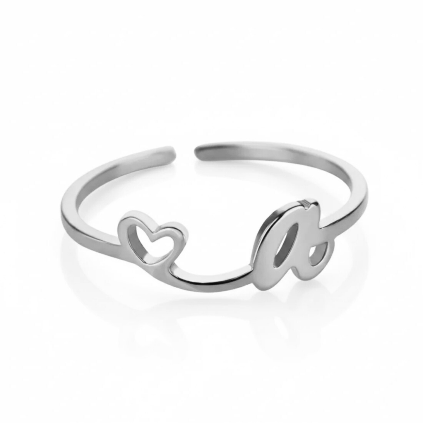 Adjustable Initial Ring "Pretty"