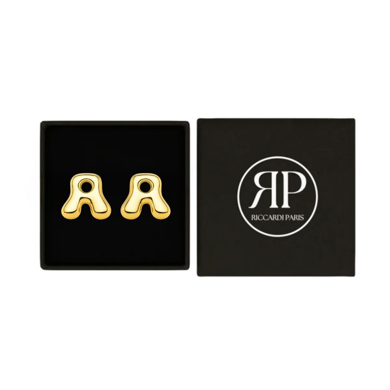 Initial Earrings "Luxe Bubble"