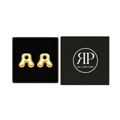 Initial Earrings "Luxe Bubble"