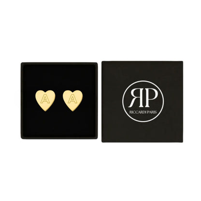 Initial Earrings "Chic Heart"