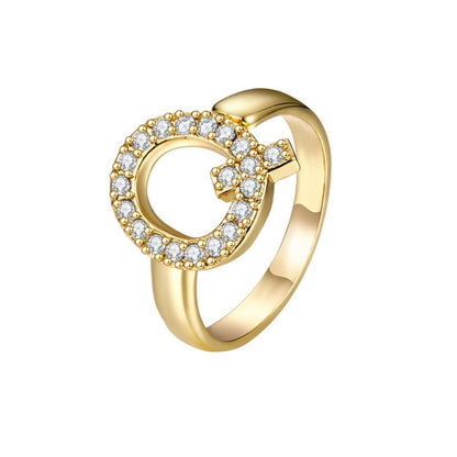 Adjustable Initial Ring "Twinkle"