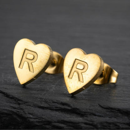 Initial Earrings "Chic Heart"